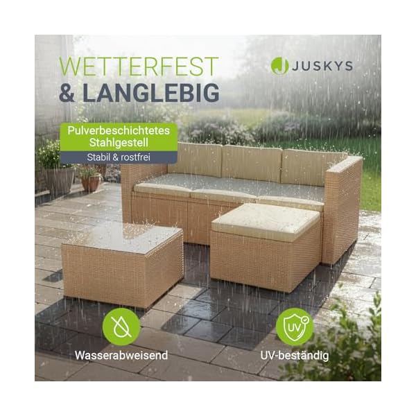Punta Cana Polyrattan Lounge-Set M Creme