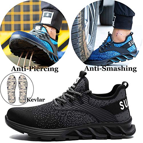 SUADEX Veiligheidsschoenen Heren Dames Werkschoenen mit Staal neus Lichtgewicht Unisex Werkveiligheidsschoenen Ademende - Image 4