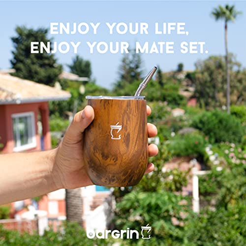 BARGRIN Argentijnse matte Yerba-set met 2 lampen van roestvrij staal en een borstel voor het reinigen van gloeilampen, matte set van roestvrij staal - Image 8