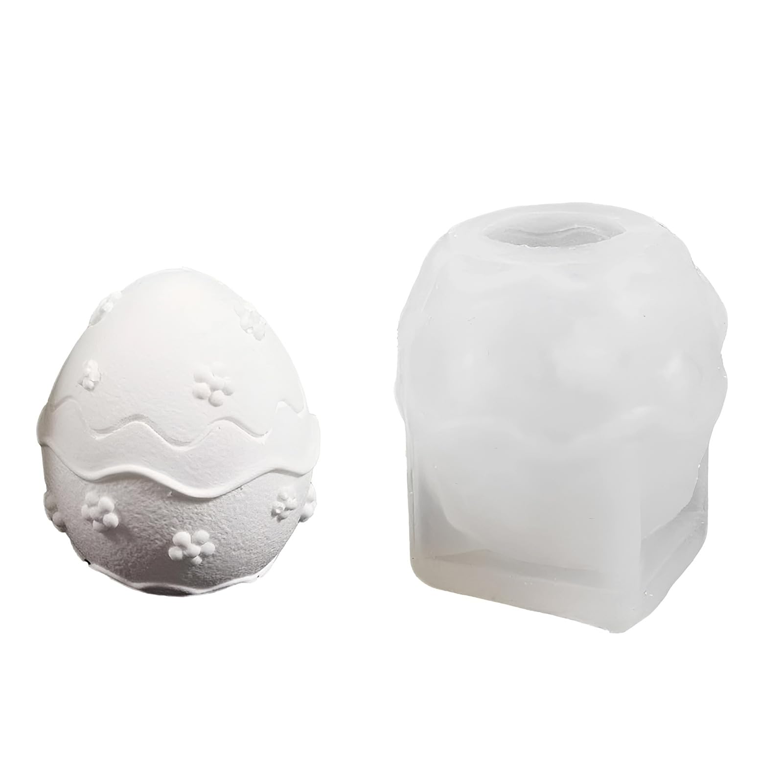 Alksubbm Eggs Silicone Molds Embossed Hare Molds for Resin Casting Soap Chocolate Home Decoration Hare Mold