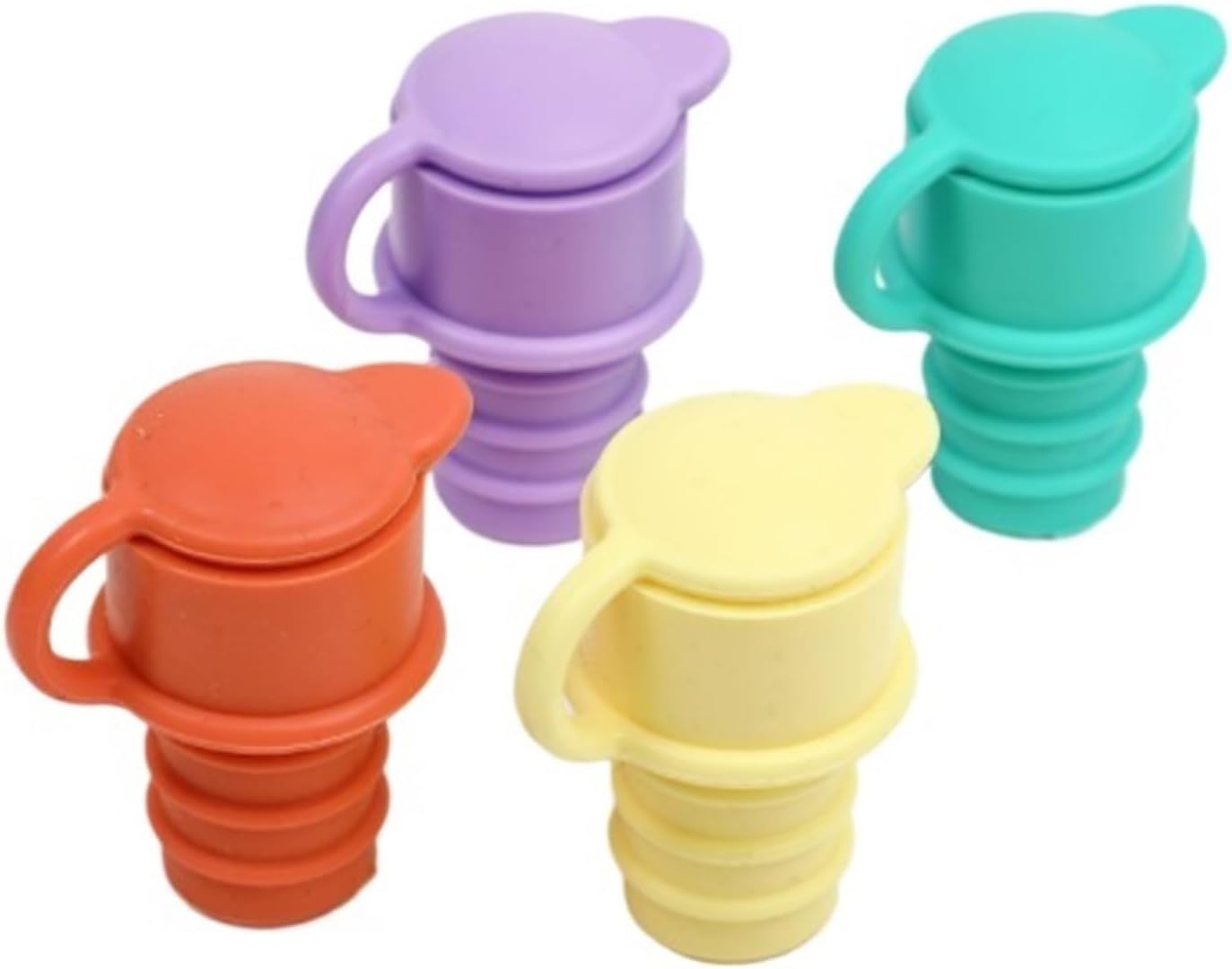 Silicone Wine Stoppers, 30pc - Leakproof & Preserving Seal For Red, Champagne & Seasoning Bottles Kitchen & Dining Accessories For Keeping Wine Fresh(Yellow)