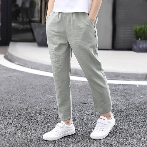 Boys Casual Lightweight Stretch Pants for Outdoor Activities and Daily Wear with Elastic Waist and Convenient3