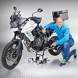 Datona - Motorrad Ständer Rangierhilfe für Motorräder mit Hauptständer - 400 kg Tragkraft - 4...