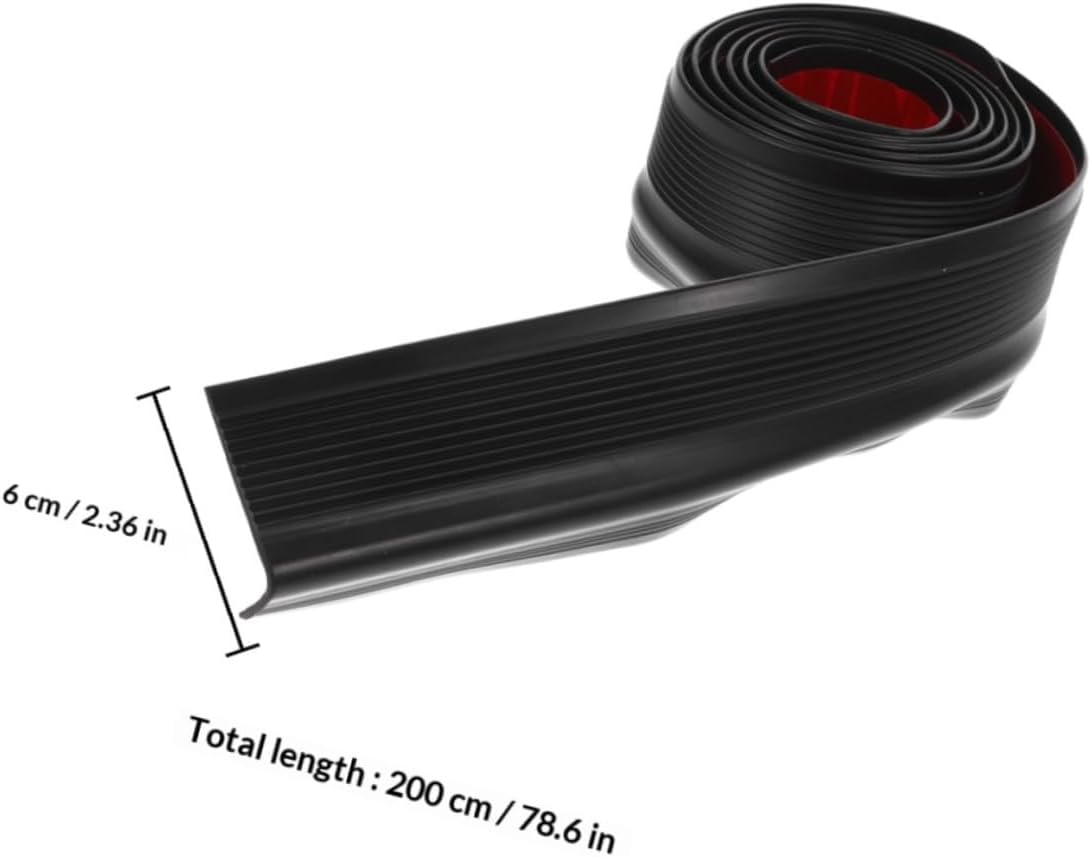Kisangel Anti-slip Stair Edging Tape 2m with Adhesive, 6cm X 3cm Black Non-slip Step Trim for Indoor and Outdoor Stair Safety