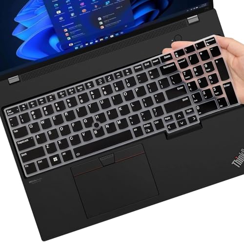 Image of RAYA Silicone Keyboard Cover for Lenovo Thinkpad E16 Thinkpad L16 Thinkpad T16 (Gen2 /Gen3) Thinkpad P16 (Gen2 /Gen3) Keyboard Protector (Black)