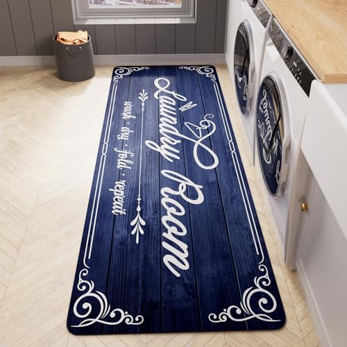 Non-Slip Laundry Room Rug Runner 17.3"x47.2" Washable Floor Cushioned Rubber