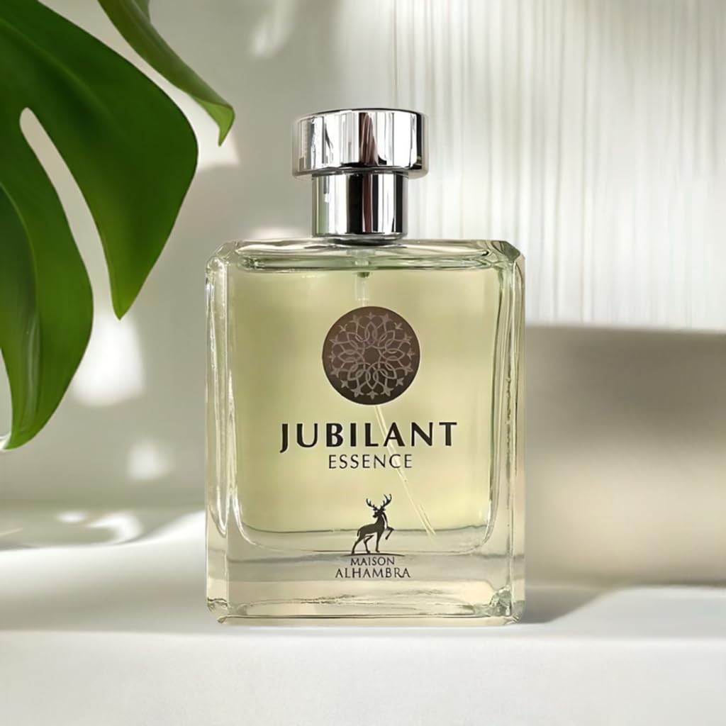 Maison Alhambra Jubilant Essence Eau de Parfum 100ml (3.4oz) | Long Lasting Unisex Fragrance | Oriental Woody Arabic Perfume for Men & Women