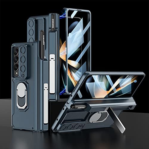 Coque Armure Antichoc pour Samsung Galaxy Z Fold 4 avec porte-stylo et charnière magnétique
