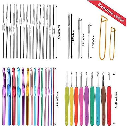 Image of Mayboos 72 Pcs Crochet Hooks Set, Crochet Hooks Kit