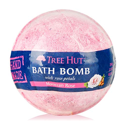 Tree Hut Shea Moisturizing Bath Bomb Moroccan Rose, 7.2oz, Ultra Hydrating Bath Bomb for Nourishing Essential Body Care