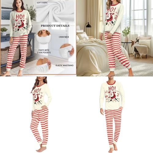 Matching Pajamas for Family Christmas Pjs Sets 2 Piece Pajama Holiday Loose Fitting Long Sleeve Casual2