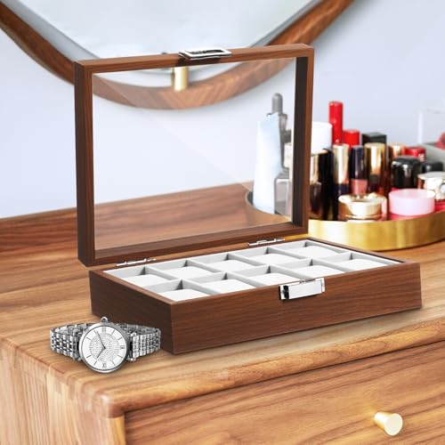 Boîte de rangement pour montres anti-rayure avec plateau à compartiment