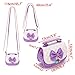 Hipiwe Little Girls Crossbody Purses for Kids - PU Leather Cute Crossbody Shoulder Bags Bowknot Children Handbag for Baby Girls (Purple+White)