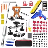 AUTOPDR Paintless Dent Repair Kit for Cars, Professional Dent Puller Tools with Bridge Puller, 2-in-1 Slide Hammer, Hot Glue Gun & Puller Tabs, PDR Kit Dent Removal Tools