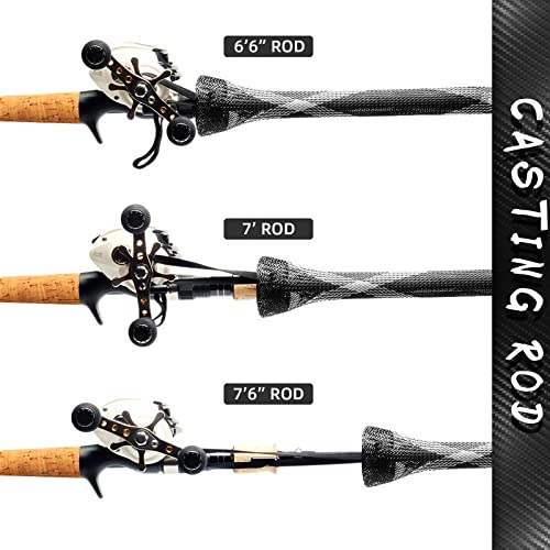 Image of SF Fishing Rod Sock Fishing Rod Sleeve Rod Cover Braided Mesh Rod Protector Pole Gloves Fishing Tools for Spinning Fishing Rod,Casting Rod,Musky Rod, Ice Rod, Fly Rod, Spey Rod