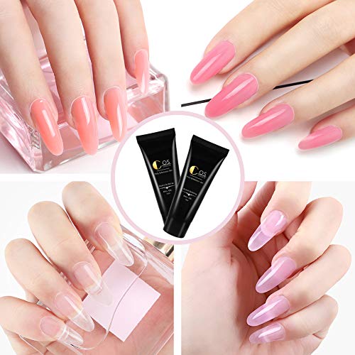 Coscelia 6pcs Schnell Aufbau Gel Starterset Slip Solution Base& Top Coat Nagelverlängerung Gel Set für Nageldesign Quick… – Bild 5