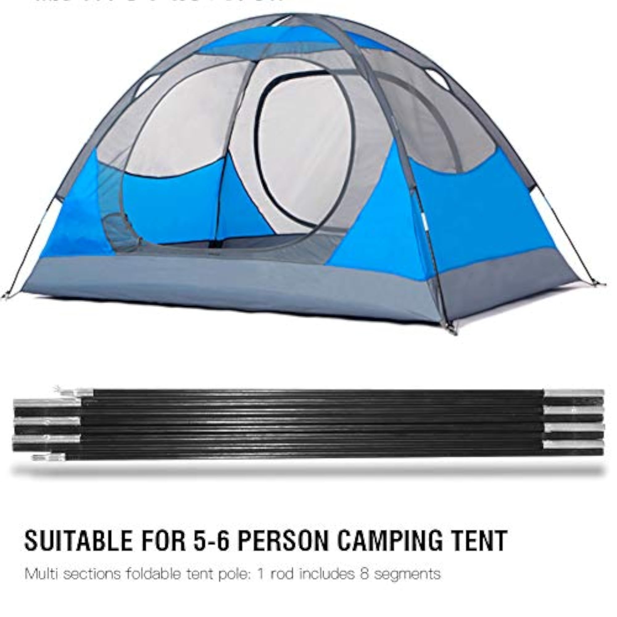 Lightweight Outdoor Tent Pole, Fiberglass Awning Rod