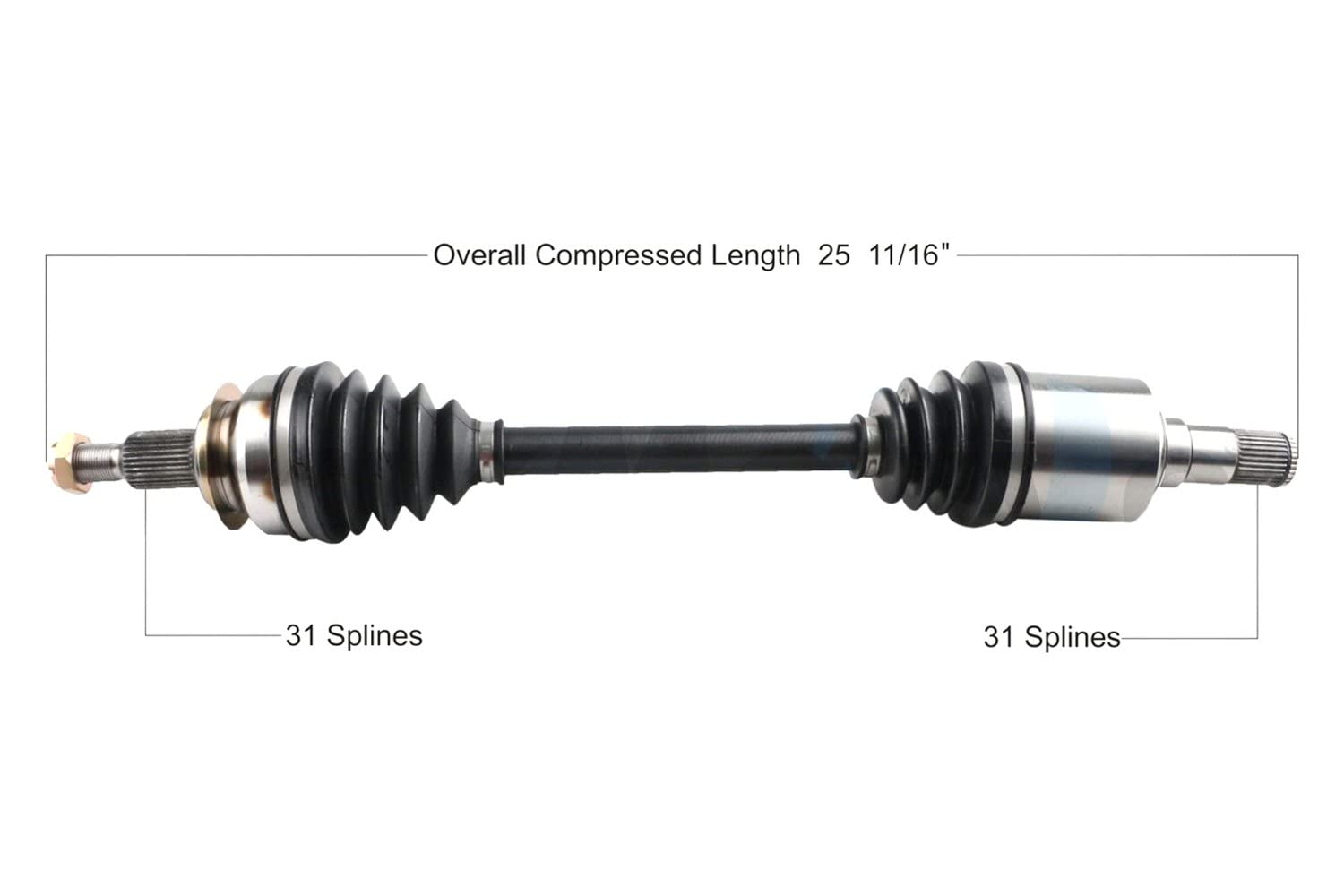 Amazon.com: TrakMotive CV Axle Shaft - MZ-8225 : Automotive