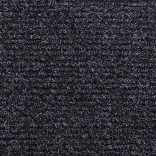 Tapis de couloir anthracite 1,2x15m à texture striée en polyester