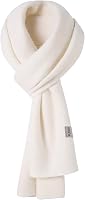 PuTian 100% Merino Wool Scarf Men Women Soft Warm Breathable Knit Neck Warmer 13x71"