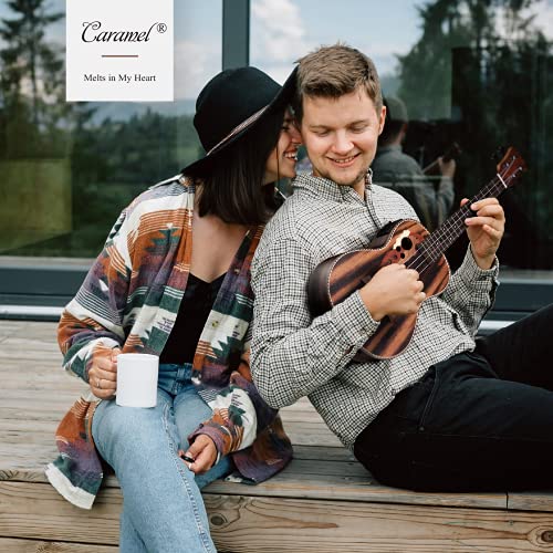 Caramel CT904 Ebony Tenor Lcd Color Display Electric Professional Player Beginners Ukulele Uke Kit Bundle Padded Gig Bag Strings,Strap thumb #5