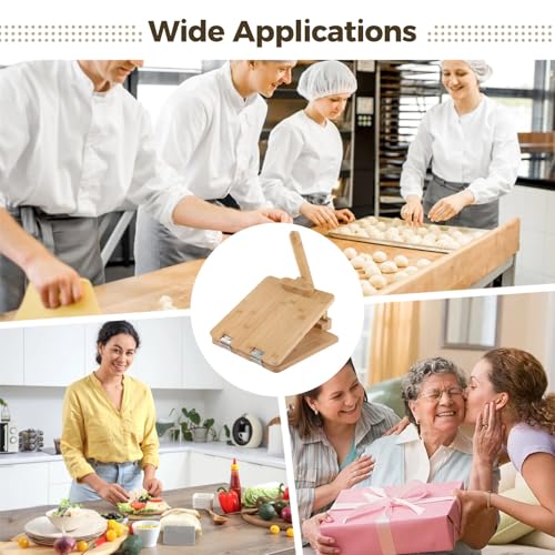 Wooden Tortilla Press, 10 in Mexican Tortilla Presser with Scraper & Papers, Natural Healthy Maker, Quick Shaping, Engraved with 4.5/6.5/8/10 in Scales, Easy to Use by OMISTAR - Image 5
