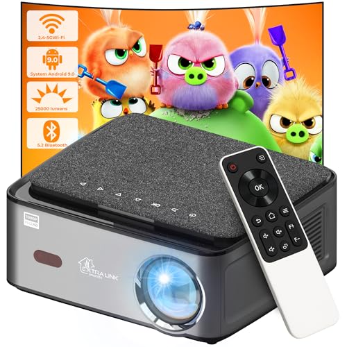 Proiettore TV Full HD 1080p & 25.000 Lumen – Immagini brillanti anche di giorno: Grazie alla risoluzione reale 1920x1080p e all’elevata luminosità di 25.000 lumen, questo video proiettore offre immagini nitide e colori intensi – ideale per home cinema, presentazioni o visione all’aperto, anche in ambienti luminosi.