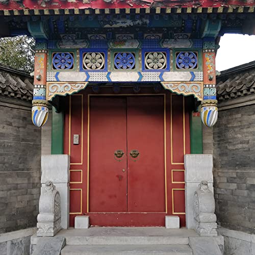 Xiannv Door Knockers, Vintage Bronze Lion Labrynth Door Knocker Chinese Style Door Knocker Antique Animal Head Door Ring For Front Door Home Decor (A) #TOP5