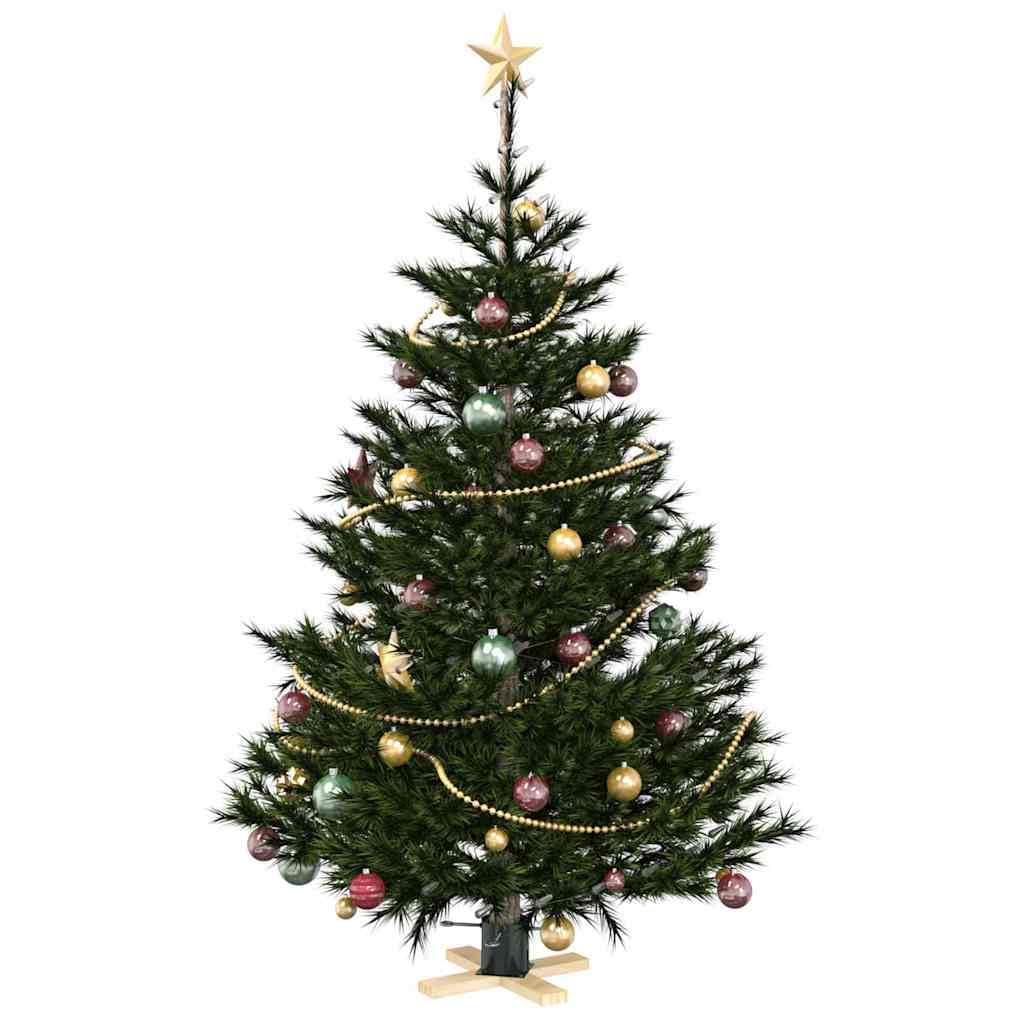 vidaXL Pied de Sapin de Noël 1.73 Vert 50 x 50 x 16 cm Pin Massif, Support de Sapin en Bois Massif, Moderne et Robuste, déco Festive, Base Polyvalente pour intérieur et extérieur
