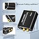 DA Wandler, Fokky 192kHz DAC Konverter Digital-Analog-Wandler,SPDIF Koaxial Toslink zu Analog Stereo RCA L/R 3,5 mm Audio mit 1M optischem Kabel, für HDTV DVD Blu-ray Sky Spielekonsole