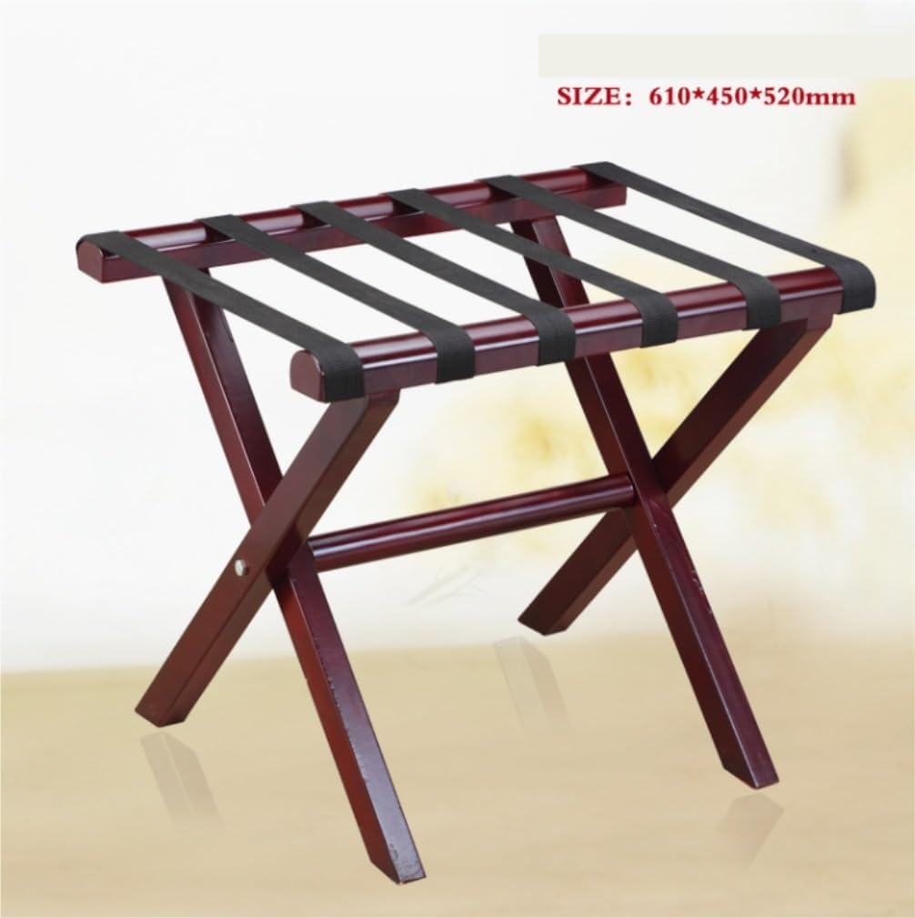 Foldable Suitcase Stand Guest Room Foldable Suitcase Stand Solid Wood Hotel Bedroom Storage Rack for Guest Room