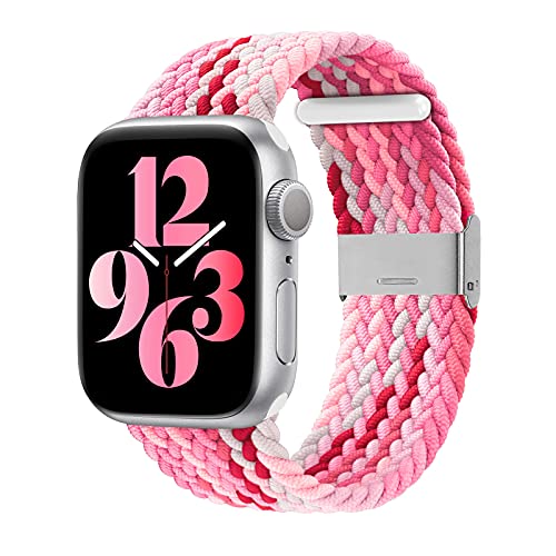 Bandiction Compatible with Apple Watch Bands 44mm 40mm 38mm 42mm 41mm 45mm 46mm 49mm iWatch Bands Women Men Stretchy Braided Solo Loop Elastic Sport Band for iWatch Ultra SE Series 11/10/9/8/7/6/5/4