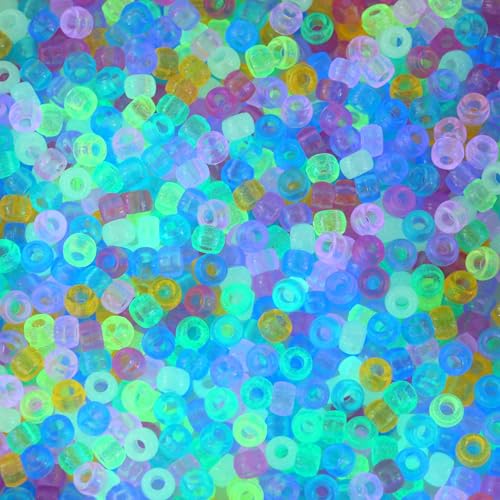 AWARDSEN 970 Stück Pony Beads Leuchtend Perlen Bunt, Set Pony Perlen Zum Auffädeln, Armbänder Selber Machen Set,Kandi Beads für Armbänder, Schmuck, Ketten, Basteln