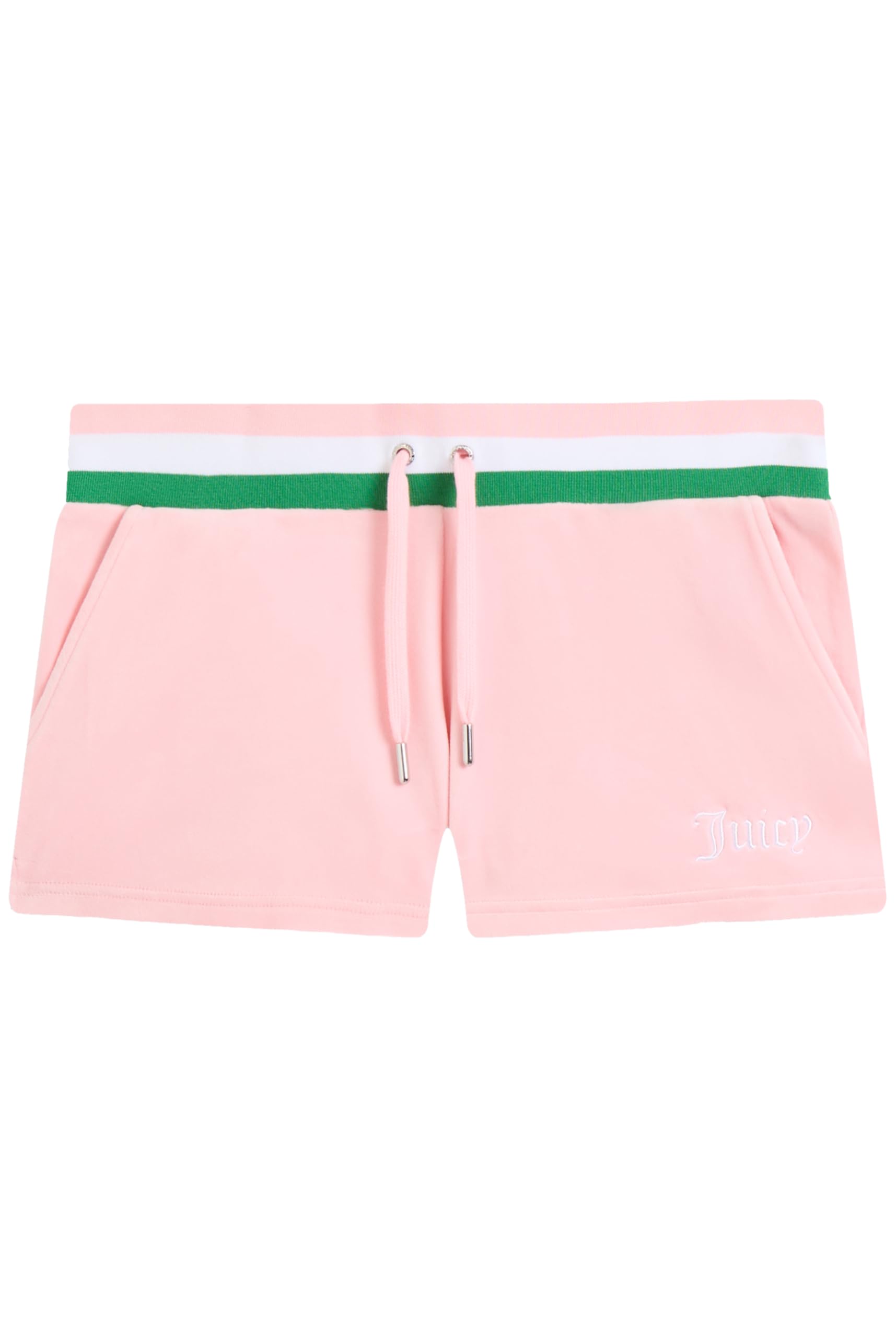 Juicy Couture Velour Stripe Shorts, Juicy Pink, L