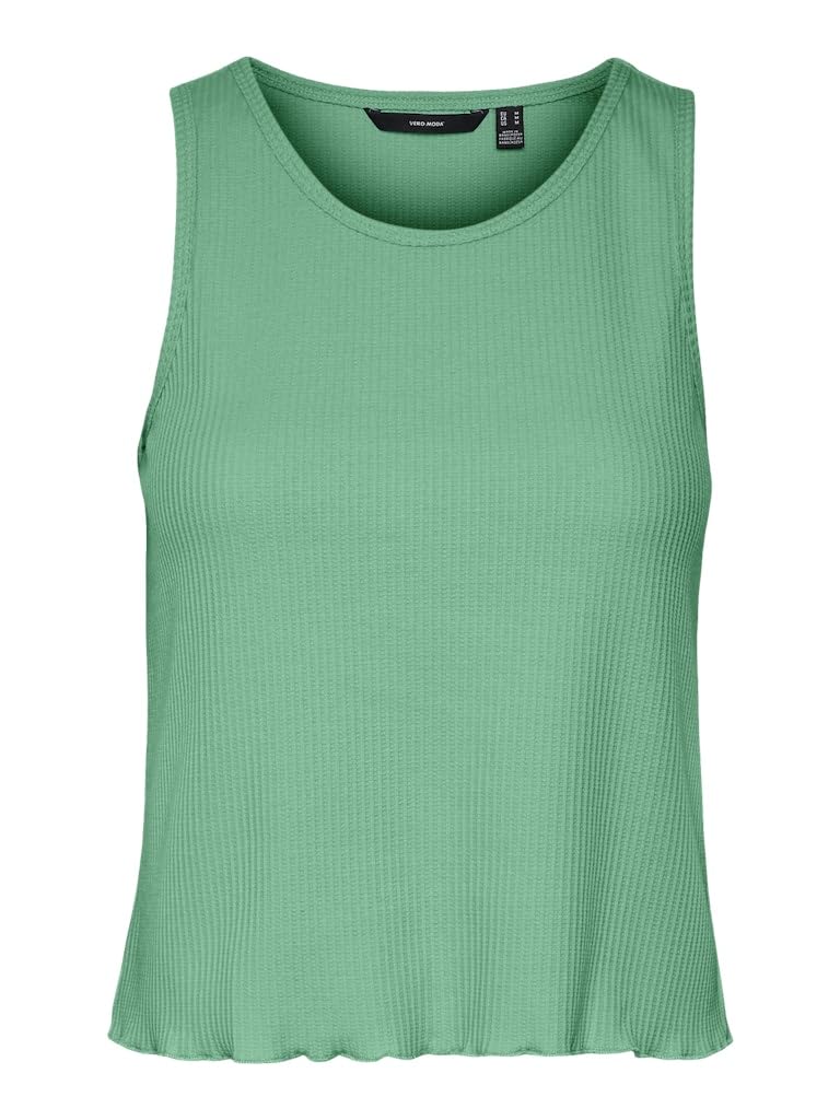 VERO MODA Women's Vmemma Tank Top Noos, Jade Cream, Large