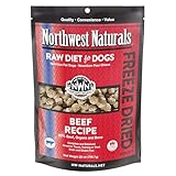 Northwest Naturals Freeze-Dried Beef Dog Food - Bite-Sized Nuggets - Grain-Free, High-Protein, Raw Diet, Human-Grade Ingredients, All Natural, Premium Quality, Healthy & Nutritious, Made in USA, 25 Oz