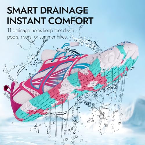 Image of ATHMILE Barefoot Water Shoes Women Men Wide Non Slip Aqua Beach River Pool
