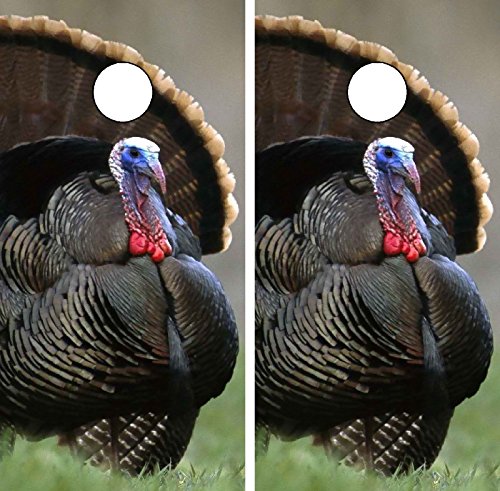 C226 Turkey Hunting Cornhole WRAP Wraps Laminated Board Boards Decal Set Decals Vinyl Sticker Stickers Bean Bag Game Vinyl Graphic Tint Image