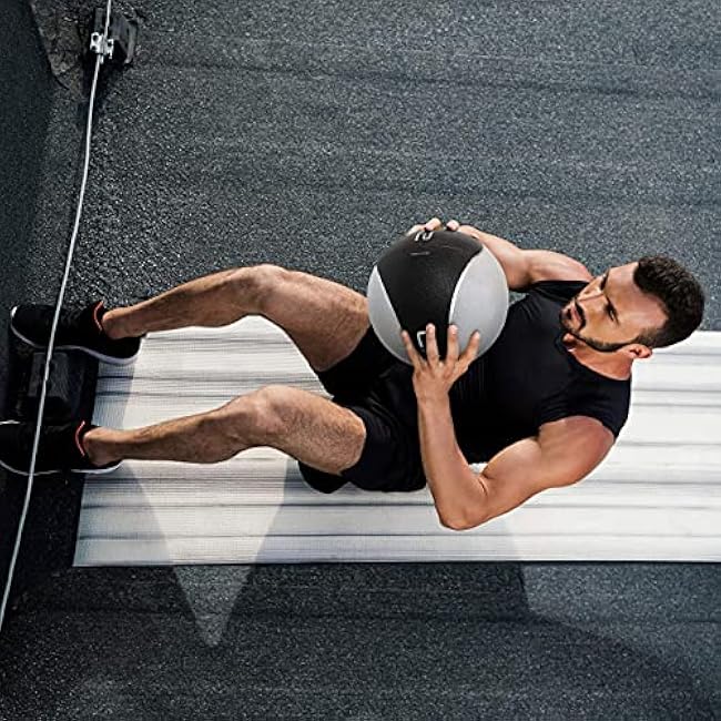 WF Athletic Supply Medicine & Exercise Ball - Durable Rubber & Consistent Weight Distribution; Comfort Textured Grip for Strength, Balance & Core Training, Multiple Choices Available