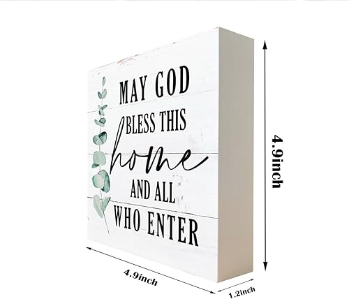 Miniatura 22 de Letreros de madera cristiana, versículo bíblico, filipenses 4:13 – I Can Do All Things Through Christ Who Strengthens Me, decoración de mesa