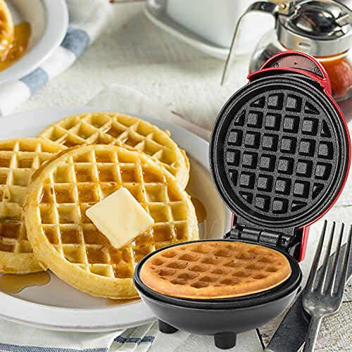 FOUVIN Waffeleisen Maschine Mini, 4.80 3.46 in Edelstahl 350W Haushalts Elektrischer Kuchen Hersteller für Pfannkuchen… – Bild 7