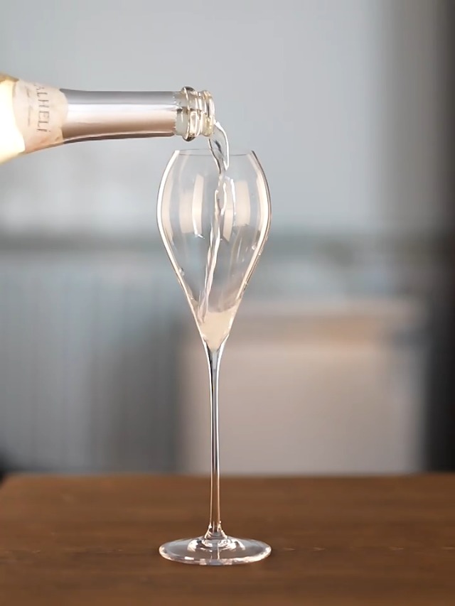 Amazon.co.jp: Champagne Glasses, Set of 4, Crystal Glasses, Slim