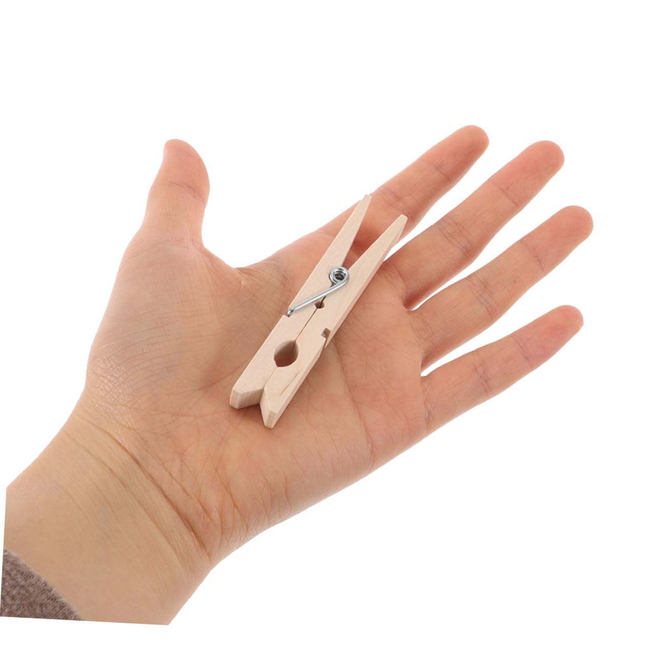iplusmile 70 Piezas Pinzas de Madera para Ropa y Manualidades de Unidades Clips Antideslizantes Resistentes al Viento para Colgar Calcetines Toallas Fotos y Notas Decorativas