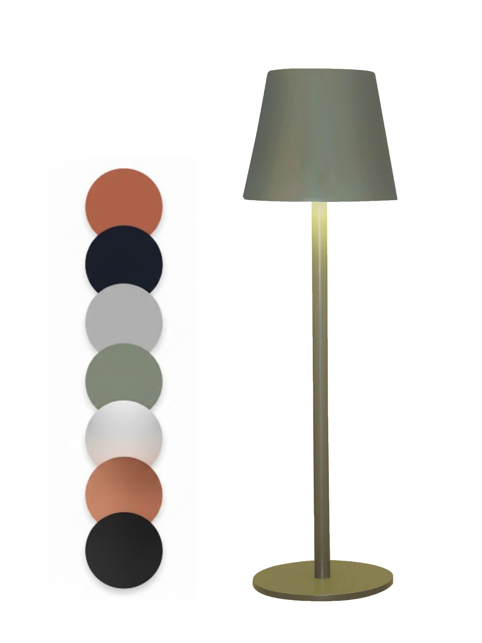 Coen Bakker Deco BV LED Außen-Tischleuchte Touch Tischlampe Dimmbar Akku IP44 Glatt Groß