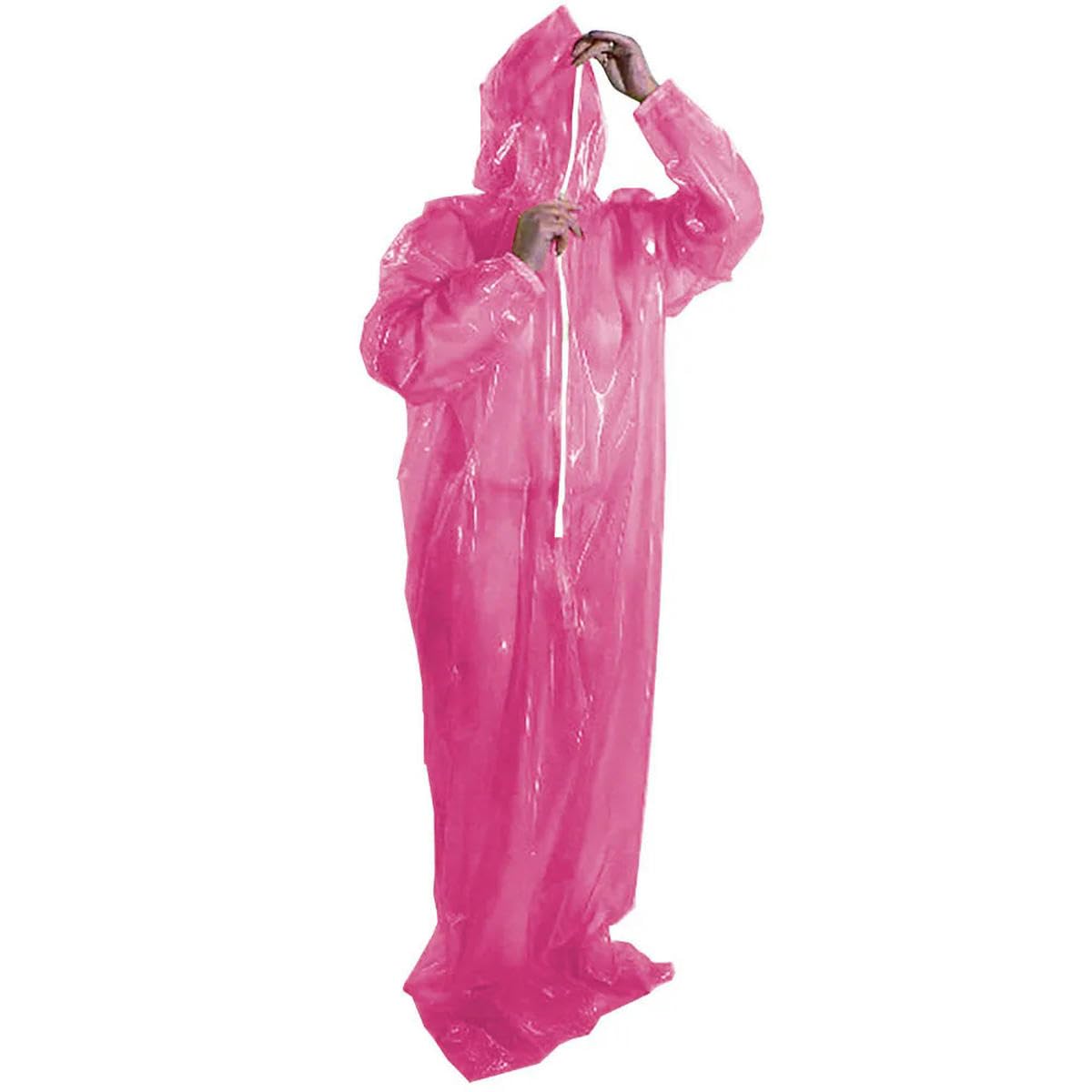 Body transparente de PVC impermeable con capucha ajustable y cremallera completa 4