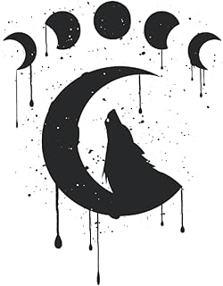 Occult Wolf Notizbuch (liniert) Grunge Gothic Okkult Aesthetic (German Edition)