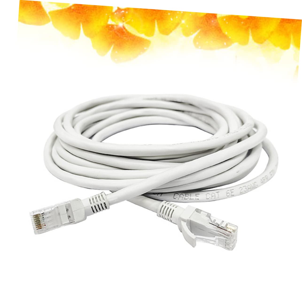 Câble Ethernet Cat6 50m en Plastique et Cuivre, Blanc