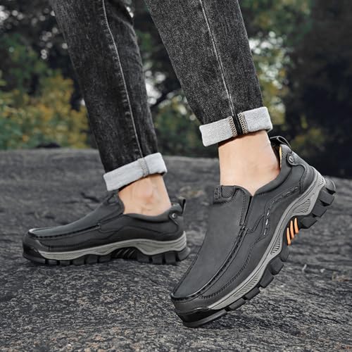Mens Loafer Casual Shoes Oxford Comfortable Lightweight Hiking Shoes Slip on Walking Sneakers for Travel, Camping, Running2