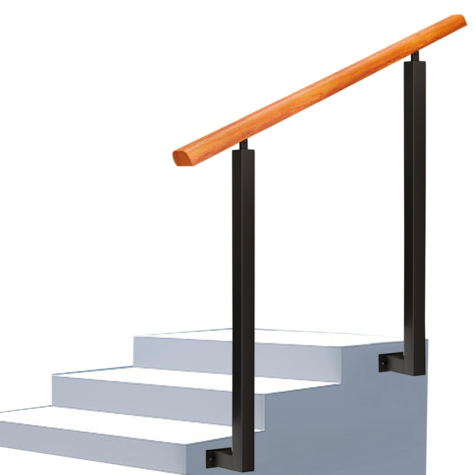 Main courante de transition pour porche avant et escalier extérieur de maison