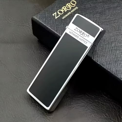 Encendedor ZORRO Ultra Delgado Negro con Caja miniatura 1